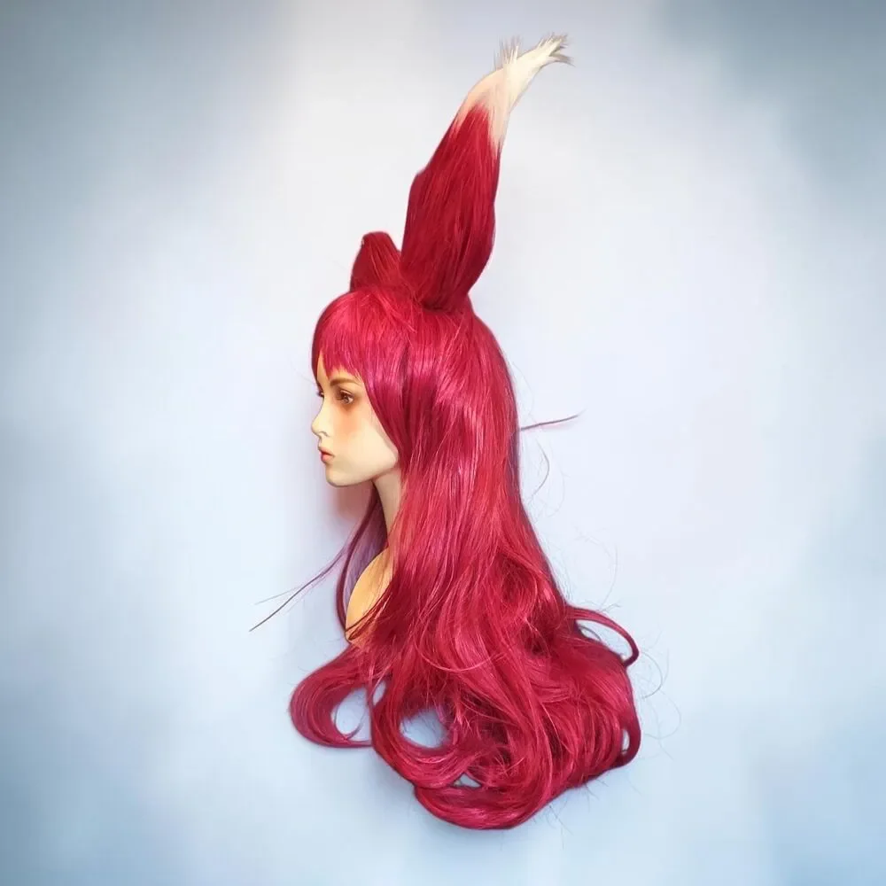 NWOT Xayah LoL Cosplay Wig UV Glow Custom Cut 30
